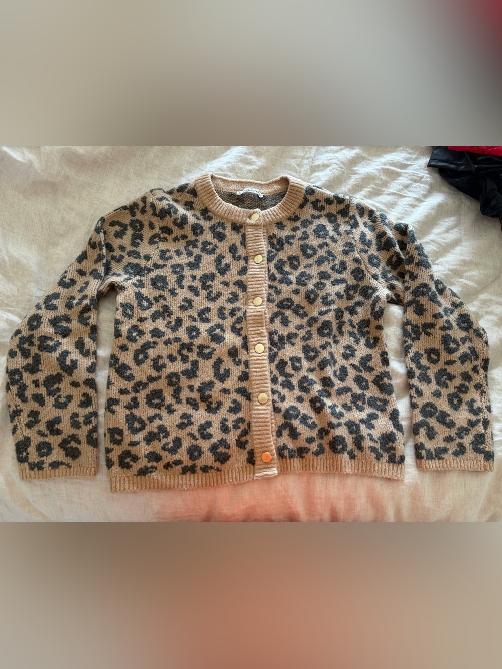 A&F Leopard sweater cardigan